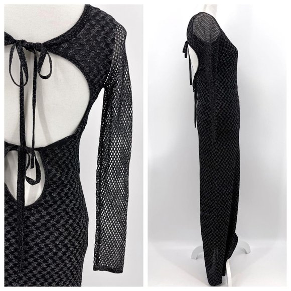 Missoni Metallic Mesh Open Back Slinky Maxi Dress - Picture 2 of 12